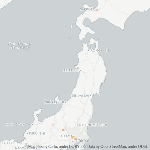 Bedrijfsconcentratie in Postcode 863 - Amakusa-shi, Kumamoto (prefectuur)