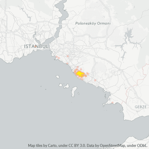 Dami ng Negosyo sa Postal Code 34846 - Küçükyalı, Istanbul Province