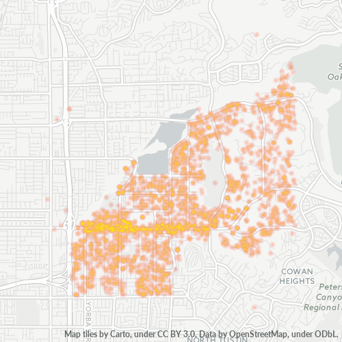 Bedriftskonsentrasjon i Postnummer 92869 - Orange, California