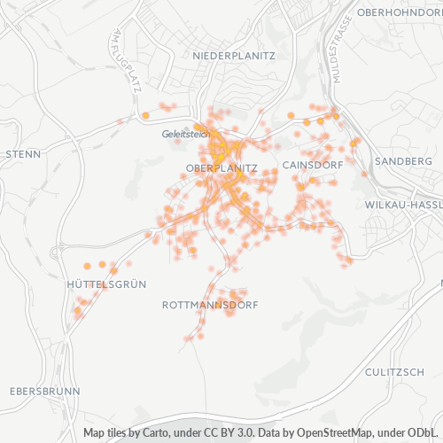 Business Concentration in Postal Code 08064 - Zwickau, Saxony