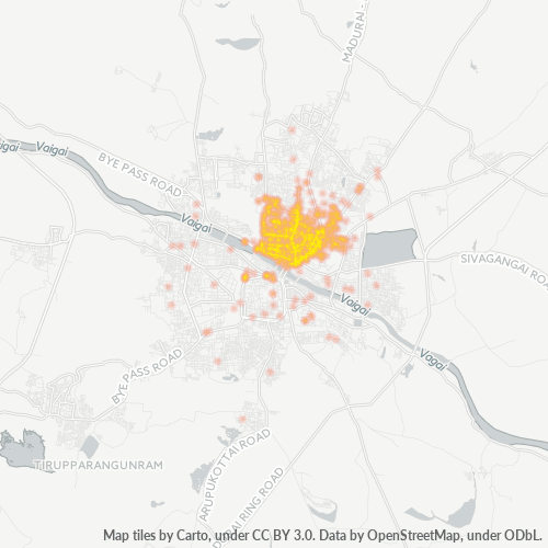 Dami ng Negosyo sa Postal Code 625002 - Madurai, State of Tamil Nādu