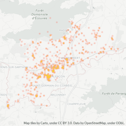 Dami ng Negosyo sa Postal Code 61250 - Condé-sur-Sarthe, Ibabang Normandia
