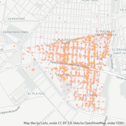 Dami ng Negosyo sa Postal Code 03204 - Elche, Pamayanang Balensyano