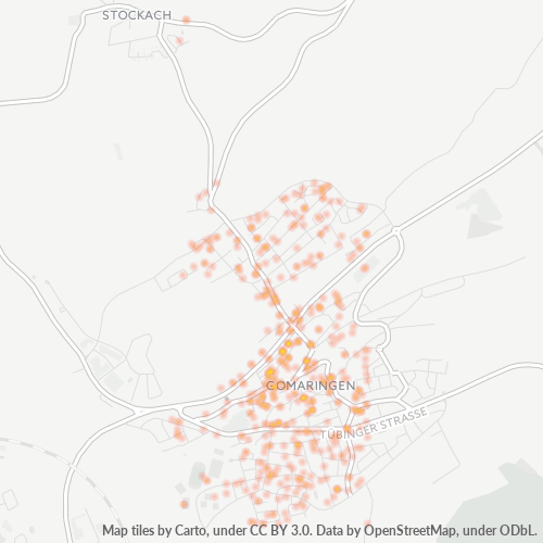Business Concentration in Postal Code 72810 - Gomaringen, Baden-Württemberg