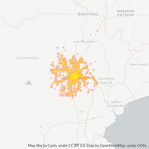 Dami ng Negosyo sa Postal Code 70000 - Ratchaburi, Changwat Ratchaburi