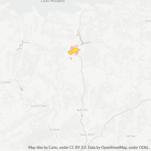 Dami ng Negosyo sa Postal Code 08600 - Berga, Katalunya