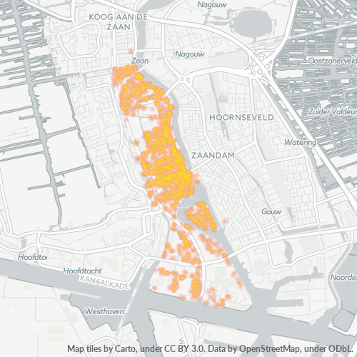 Geschäftskonzentration in Postleitzahl 1506 - Zaandam, Provinz Nordholland