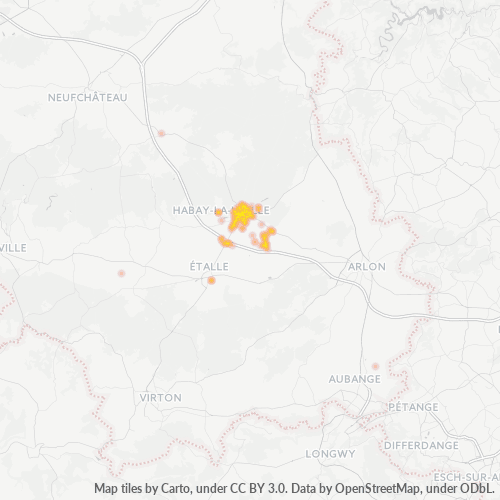 Bedrijfsconcentratie in Postcode 6720 - België