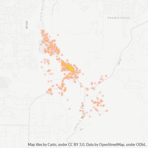Verksamhetskoncentration i Postnummer 98360 - Orting, Washington (delstat)