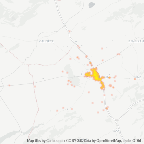Bedrijfsconcentratie in Postcode 03400 - Villena, Valencia (autonome gemeenschap)