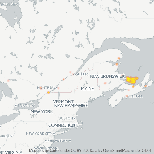 Bedrijfsconcentratie in Postcode C0A - Prins Edwardeiland (Canada)