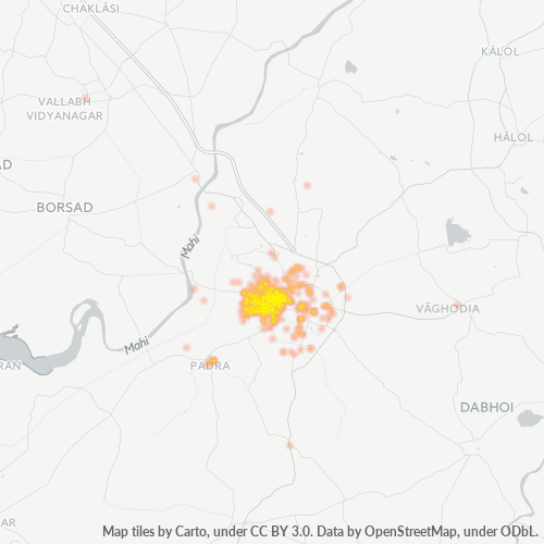 Dami ng Negosyo sa Postal Code 390007 - Vadodara, Gujarat
