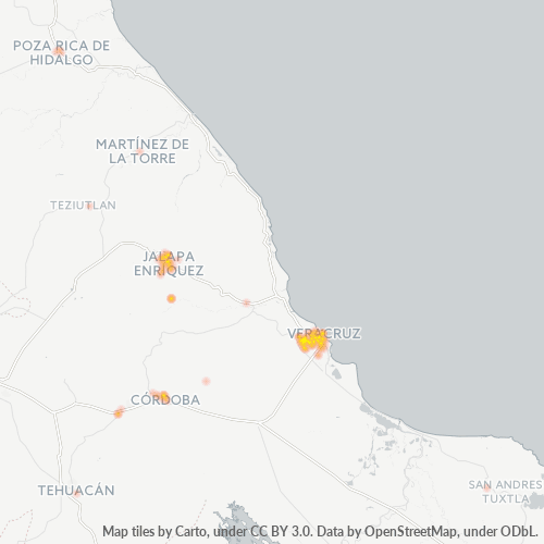 Verksamhetskoncentration i Postnummer 91697 - Veracruz, Veracruz (delstat)