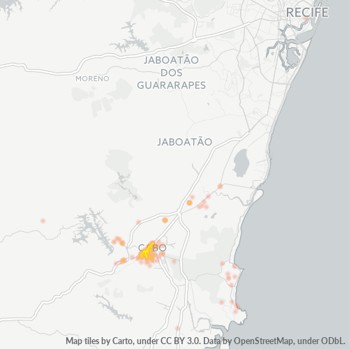 Concentració d'empreses a Codi Postal 54505-000 - Cabo, Pernambuco