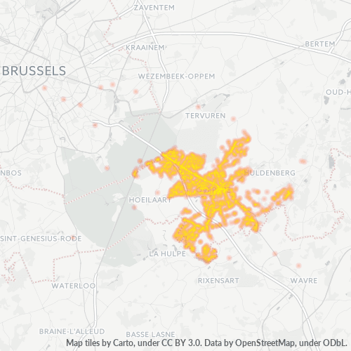 Bedrijfsconcentratie in Postcode 3090 - Overijse, Vlaanderen