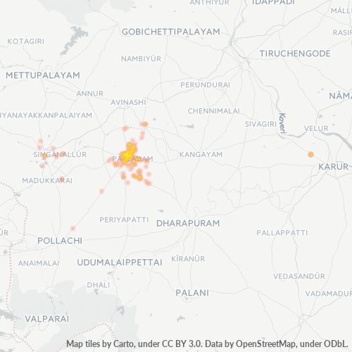 Dami ng Negosyo sa Postal Code 641664 - Coimbatore, State of Tamil Nādu