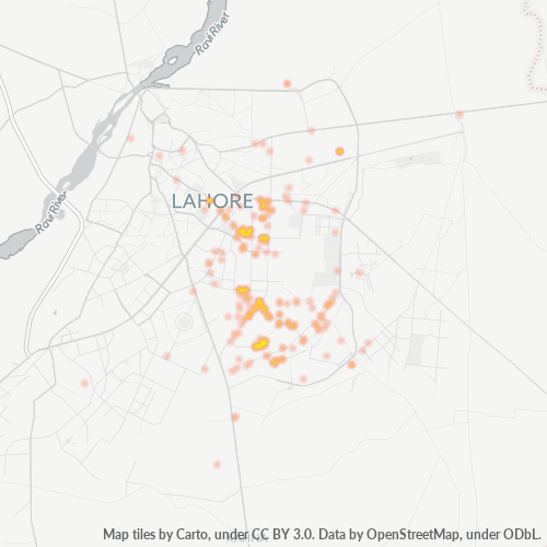 Bedrijfsconcentratie in Postcode 54810 - Lahore, Punjab