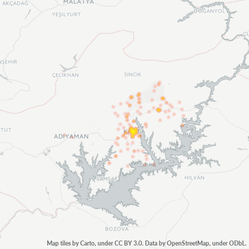 Business Concentration in Postal Code 02400 - Adıyaman Province