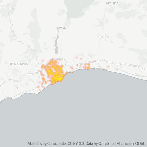 Besighheidskonsentrasie in Poskode 29660 - Marbella, Andalusië