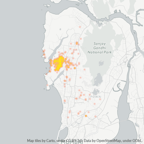 Bedrijfsconcentratie in Postcode 400095 - Bombay, Maharashtra