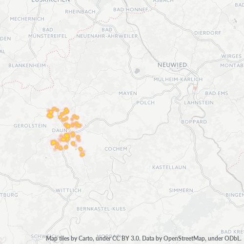 Konsentrasi Bisnis di Kode Pos 54552 - Hörscheid, Rheinland-Pfalz