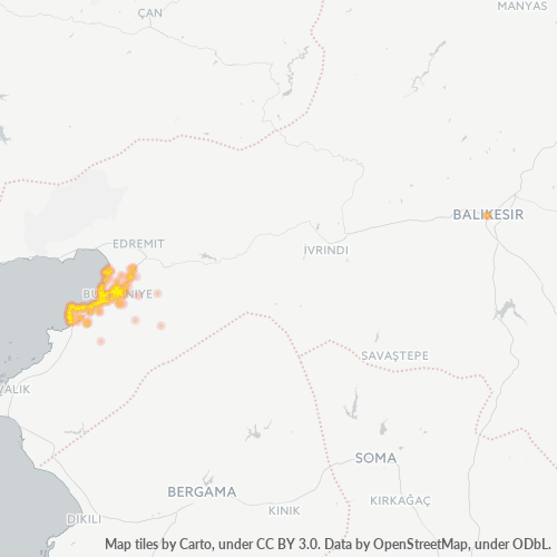 Dami ng Negosyo sa Postal Code 10700 - Burhaniye, Lalawigan ng Balıkesir