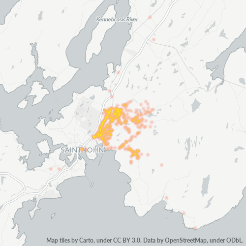 Dami ng Negosyo sa Postal Code E2J - Saint John, New Brunswick