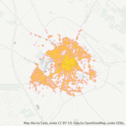 Verksamhetskoncentration i Postnummer 6000 - Kecskemét, Bács-Kiskun