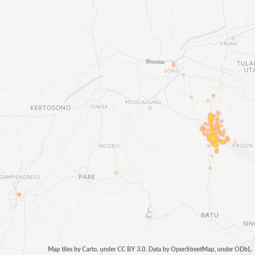 Dami ng Negosyo sa Postal Code 61374 - Mojokerto, Silangang Java