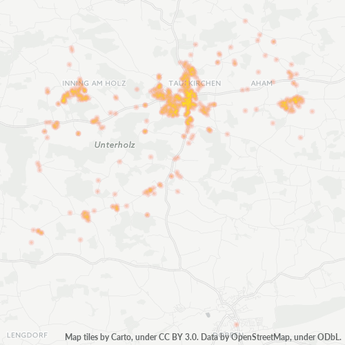 Business Concentration in Postal Code 84416 - Erding, Bavaria