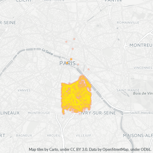 Concentració d'empreses a Codi Postal 75013 - París, Illa de França