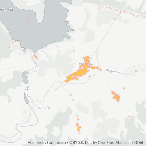 Bedrijfsconcentratie in Postcode 028 01 - Zábiedovo, Žilina (regio)