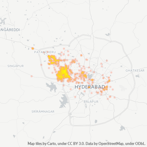 Business Concentration in Pin Code 500032 - Madhapur, Telangana