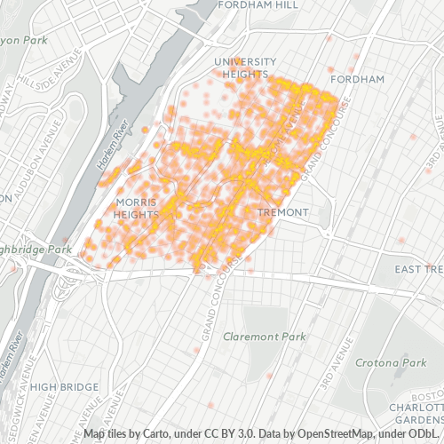 Bedriftskonsentrasjon i Postnummer 10453 - The Bronx, New York (delstat)