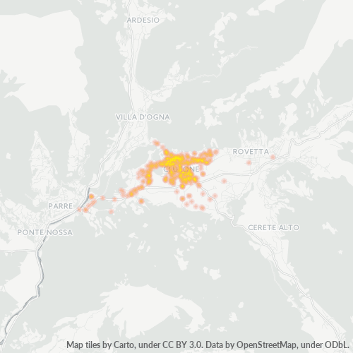 Bedrijfsconcentratie in Postcode 24023 - Italië