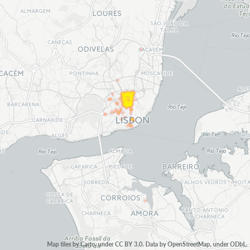 Dami ng Negosyo sa Postal Code 1000 - Lisboa, Distrito de Lisboa