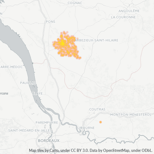 Dami ng Negosyo sa Postal Code 17500 - Pransiya