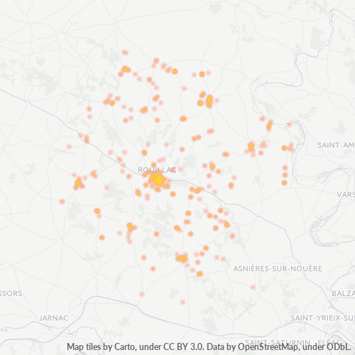 Dami ng Negosyo sa Postal Code 16170 - Genac, Poitou-Charentes