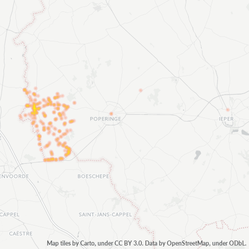 Bedrijfsconcentratie in Postcode 8978 - België