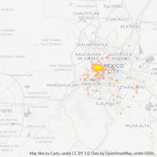 Dami ng Negosyo sa Postal Code 11560 - Polanco, Lungsod ng Mehiko