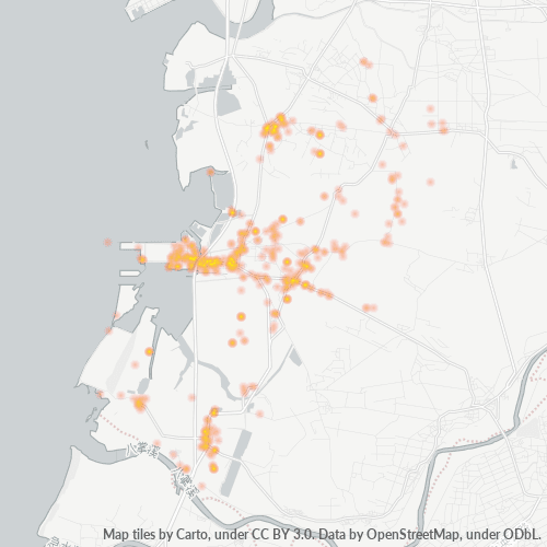 Bedrijfsconcentratie in Postcode 625 - Taiwan
