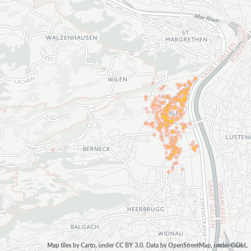 Dami ng Negosyo sa Postal Code 9434 - Au, Kanton St. Gallen