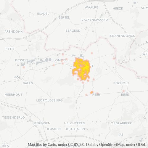 Bedrijfsconcentratie in Postcode 3900 - België