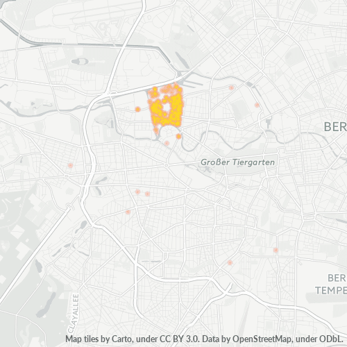 Business Concentration in Postal Code 10553 - Berlin