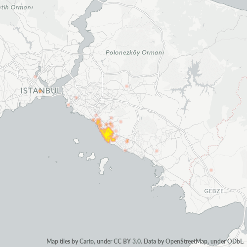 Dami ng Negosyo sa Postal Code 34844 - Maltepe, Istanbul Province