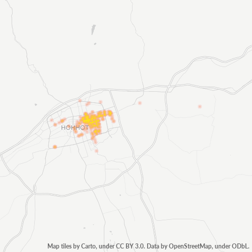 Dami ng Negosyo sa Postal Code 010010 - Hohhot, Monggolyang Interyor