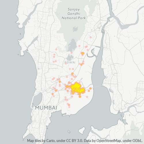 Bedrijfsconcentratie in Postcode 400043 - Bombay, Maharashtra