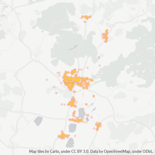 Business Concentration in Postal Code 35410 - Hungen, Hesse