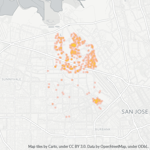Virksomhedskoncentration i Postnummer 95053 - Santa Clara, Californien