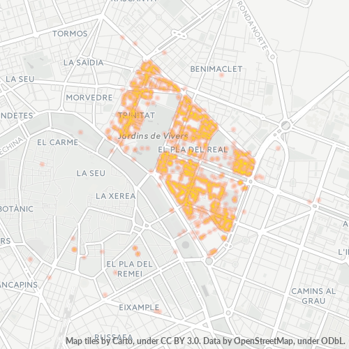 Verksamhetskoncentration i Postnummer 46010 - Valencia, Valencia (autonom region)